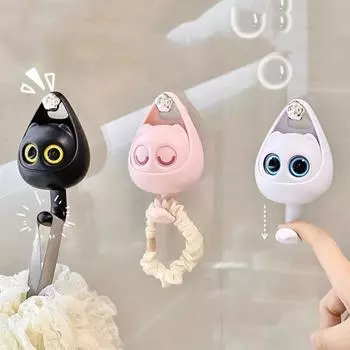 Настенные прочные несущие крючки очаровательный внешний вид 2 шт. самоклеящиеся крючки с героями мультфильмов вешалки для ключей от машины розовый