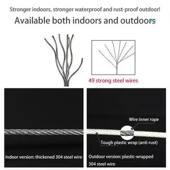 Настенные регулируемые свободно выдвижные бельевые веревки для дома и улицы, балконные, из нержавеющей стали, невидимые сушильные веревки белый