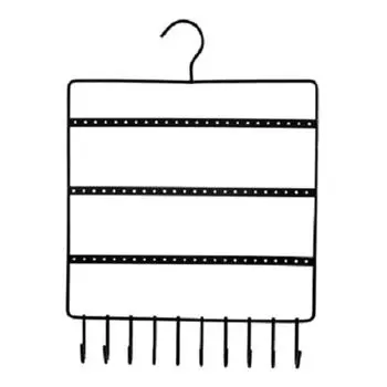 Настенные серьги, ожерелье, кольцо, полка, органайзер для ювелирных изделий, витрина белый