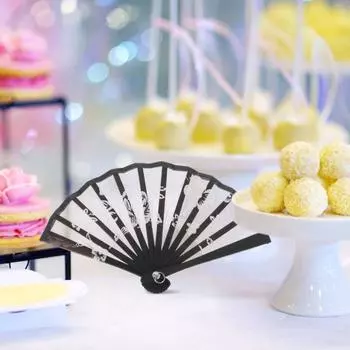 Настенные складные веера игрушки 8 см кукольный веер для творчества DIY аксессуары Мини шелковый веер для дома style B