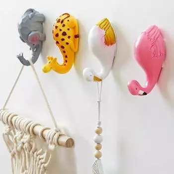 Настенные украшения, вешалка для гостиной, смоляный крючок для ключей с животными, кухонное пальто, крючки для полотенец, аксессуары для дома, держатель для шляпы и сумки серый