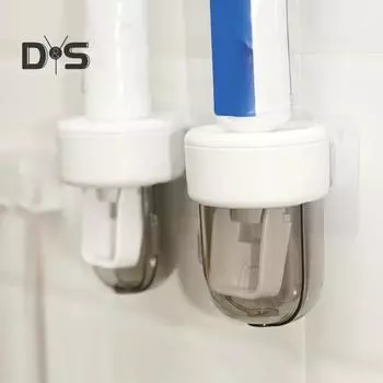 Настенный автоматический выдавливатель зубной пасты, простой в установке, самоклеящийся держатель для хранения зубной пасты белый