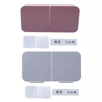 Настенный чехол для косметики, съемный моющийся органайзер для ватных дисков для ванной комнаты White Gray