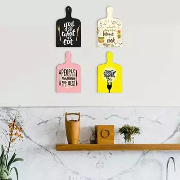 Настенный декор Деревянный Кухня Предметы домашнего декора Набор из 4 штук