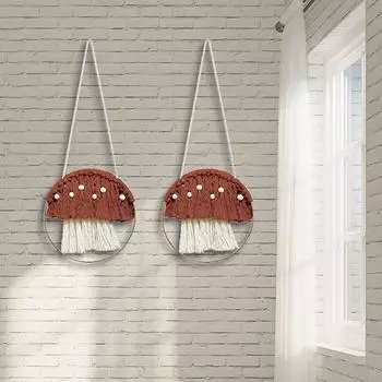 Настенный декор для дома, комнаты, богемный ремесленный деревянный бусин, кисточки, украшения, аксессуары