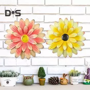 Настенный декор в виде подсолнуха с покрытием, несколько слоев, сказочное украшение для гостиной, офиса, дома, стены оранжевый
