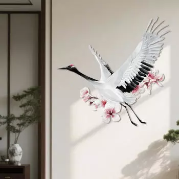 Настенный декор Журавль Украшение для дома Декоративное железное украшение Подвесные художественные скульптуры