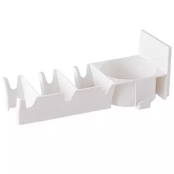 Настенный держатель для бадминтонных ракеток, самоклеящийся, 3 слота, вешалка для теннисных ракеток со стойкой для хранения мячей, полка для подвешивания теннисных ракеток без сверления для дома, общежития One size