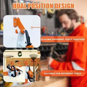 Настенный держатель для бензопилы Yousheng, грузоподъемность 150 фунтов, нержавеющий, простая установка, прочный держатель для бензопилы оранжевый
