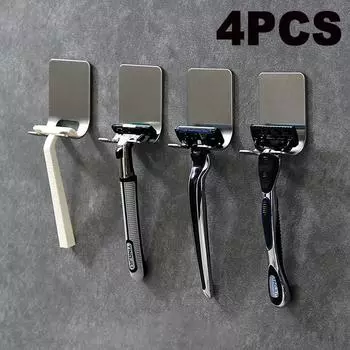 Настенный держатель для бритвы, крючок для хранения, стойка для бритвы, держатель для мужской бритвы, полка, вешалка, держатель для бритвы, крючки, организация ванной комнаты