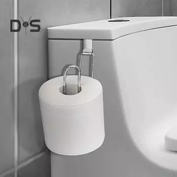 Настенный держатель для бумажных полотенец, прочный, устойчивый к ржавчине, простой в установке, декоративный функциональный держатель для рулонной бумаги, органайзер для ванной комнаты чёрный