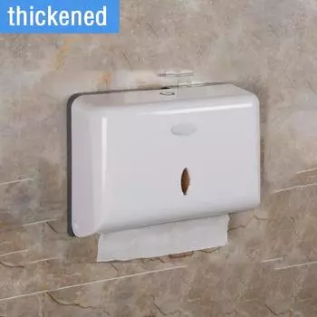 Настенный держатель для бумажных полотенец Универсальный гостиничный туалет Коммерческий диспенсер для салфеток Без перфоратора Многоскладной держатель для бумаги в три сложения Главная белый