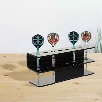 Настенный держатель для дротиков в помещении, 8-отверстий, акриловая стойка для хранения дротиков белый