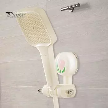 Настенный держатель для душа, держатель для ручного душа, конструкция с присоской, простая установка, регулируемый держатель для душевой лейки белый