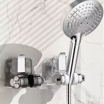 Настенный держатель для душа на присоске, регулируемый держатель для душа, фиксированное основание для душа, держатель для душевой лейки, кухня серый