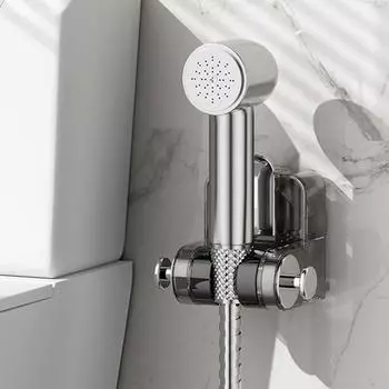 Настенный держатель для душевой лейки с прочным подшипником для душа с фиксированным основанием для кухни серый