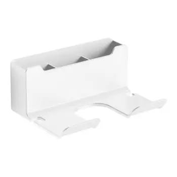 Настенный держатель для фена для волос Современная гладкая полка для телефонов Салон Дома чёрный