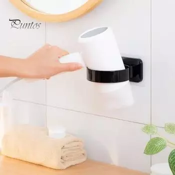 Настенный держатель для фена, прочный, выдерживающий нагрузку, самоклеящийся, простой в установке, держатель для фена, органайзер для инструментов для волос чёрный