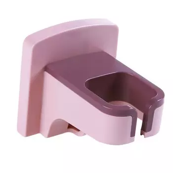 Настенный держатель для фена, самоклеящийся, без сверления, держатель для фена для ванной комнаты розовый