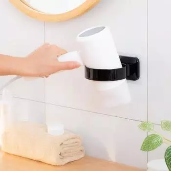 Настенный держатель для фена Yousheng, прочный, несущий нагрузку, самоклеящийся, простой в установке держатель для фена, органайзер для инструментов для волос чёрный