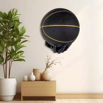 Настенный держатель для футбольных мячей Yousheng, простая установка, многоцелевая стойка для демонстрации баскетбольных, футбольных и волейбольных мячей в форме руки белый