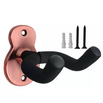 Настенный держатель для гитары, крючок, нескользящая подставка, простая установка, гитара, кронштейн для укулеле, крючок, аксессуары для музыкальных инструментов чёрный