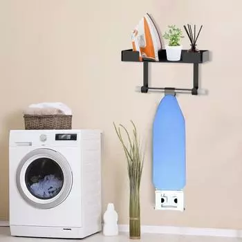 Настенный держатель для гладильной доски, прочный металлический гладильный стол, вешалка для белья