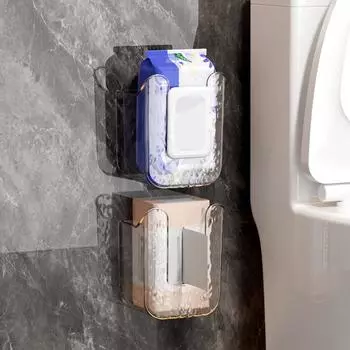 Настенный держатель для хранения салфеток большой емкости диспенсер для бумажных полотенец для спальни и ванной комнаты прозрачный