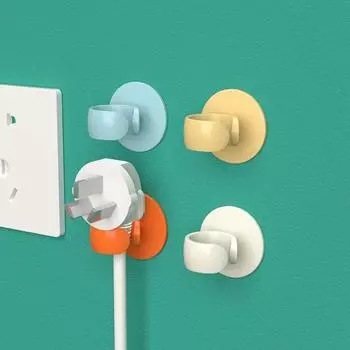 Настенный держатель для хранения вилок, держатель для вилок без гвоздей, практичная стойка для хранения шнуров для дома синий