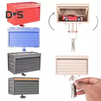 Настенный держатель для ключей для гаража с открывающейся дверью, простая установка, 3D-держатель для ключей, стеллаж для хранения для прихожей красный