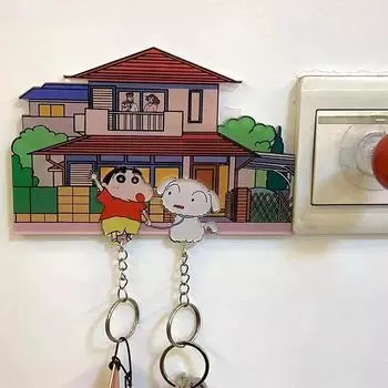 Настенный держатель для ключей, предотвращающий потерю ключа, подвеска для пары, брелок для ключей, домашний холодильник, наклейка для хранения, декор, забавные подарки