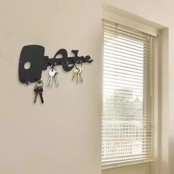 Настенный держатель для ключей, стойка для хранения, устойчивая к ржавчине, прочная, несущая, простая установка, экономящая место органайзер для ключей