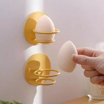 Настенный держатель для косметической губки, экономит место, компактный, простая установка, подставка для косметических спонжей для дома синий