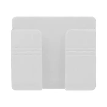 Настенный держатель для мобильного телефона, подставка для зарядки телефона, ящик для хранения с дистанционным управлением, кронштейн, держатель-органайзер без перфорации