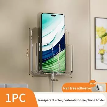 Настенный держатель для мобильного телефона, универсальный ящик для хранения сотовых телефонов, органайзер, подставка-кронштейн для пульта дистанционного управления телевизором чистый
