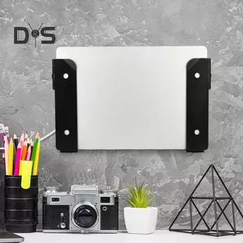 Настенный держатель для ноутбука, регулируемая конструкция, прочная металлическая конструкция, простая установка, стойка для хранения планшета и ноутбука чёрный