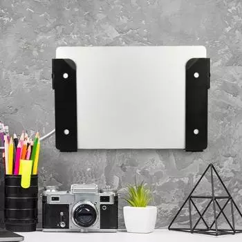 Настенный держатель для ноутбука, регулируемая конструкция, прочная металлическая конструкция, простая установка, стойка для хранения планшета и ноутбука чёрный