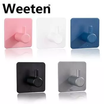 Настенный держатель для одежды, пластиковая вешалка для шляп, вешалка для одежды в спальню, подвесной органайзер розовый