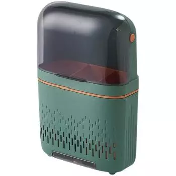 Настенный держатель для палочек для еды, многофункциональный пылезащитный дренажный органайзер для кухонных принадлежностей с 3 зелёный