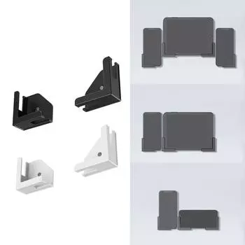 Настенный держатель для планшета, регулируемый держатель, вращающийся на 360 градусов для планшетов, телефонов, электронных книг чёрный