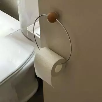 Настенный держатель для рулона бумаги Простая установка Компактный кухонный органайзер Пластиковая упаковочная бумага