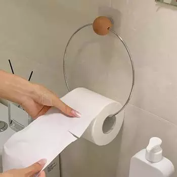 Настенный держатель для рулона бумаги Простая установка Компактный кухонный органайзер Пластиковая пленка