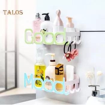 Настенный держатель для шампуня TB, полка с присоской для унитаза, стеллаж для хранения мелочей 1 синий