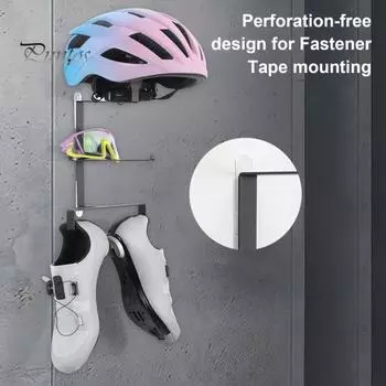 Настенный держатель для шлема мотоцикла, прочный стальной мотоциклетный спортивный шлем для велосипеда, очки, обувь, насос, стойка для демонстрации велосипедного оборудования чёрный