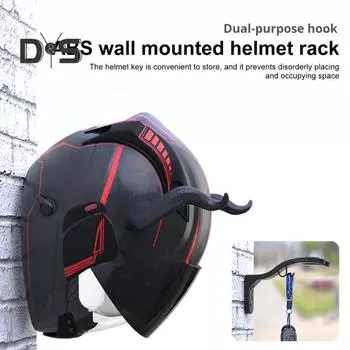 Настенный держатель для шлема мотоцикла с винтами, прочный, для спорта, бейсбола, регби, футбола, шлема, стойка для демонстрации, вешалка чёрный