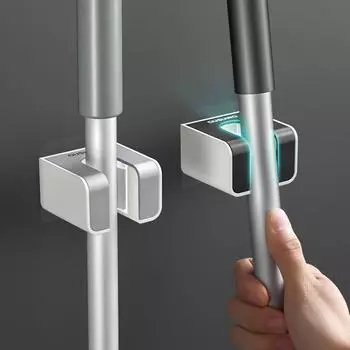 Настенный держатель для швабры, аксессуары для ванной комнаты, многоцелевая кухонная вешалка для швабры, держатель для метлы, вешалки для швабры чёрный