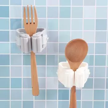 Настенный держатель для швабры, полка для хранения кухонных инструментов, полки для щетки, крючок для метлы серый