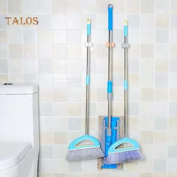 Настенный держатель для швабры TB, вешалка для щетки и метлы, стеллаж для хранения, кухонный органайзер белый