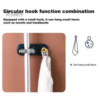 Настенный держатель для швабры, высокая устойчивость, широкое применение, простая установка, самоклеящийся держатель для швабры, вешалка для метлы оранжевый