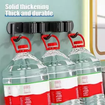 Настенный держатель для швабры Yousheng, вешалка для швабры с крючком, простая установка, настенная стойка для швабры, органайзер для кухонных принадлежностей S